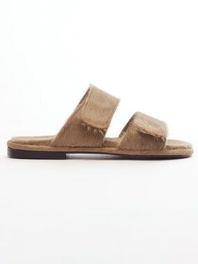 Mari Giudicelli Hugo slides sandals ponyhair leather maryam nassir zadeh 39 8 9